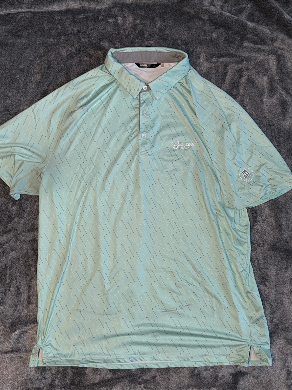 Barstool Golf Mint Green Short Sleeve Polo